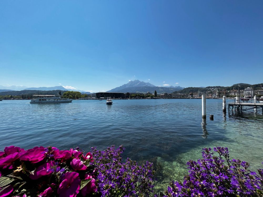 Mount Pilatus from lake Lucerne 