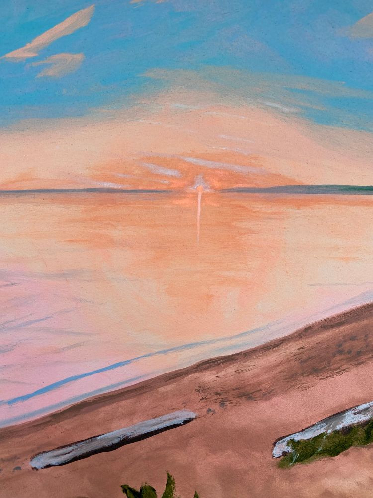 Birch Bay - Painting detail by Steph Parrish 