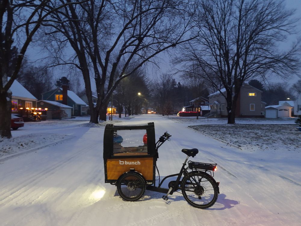 gorgeous photo of bunch bike in beautiful snowy scene