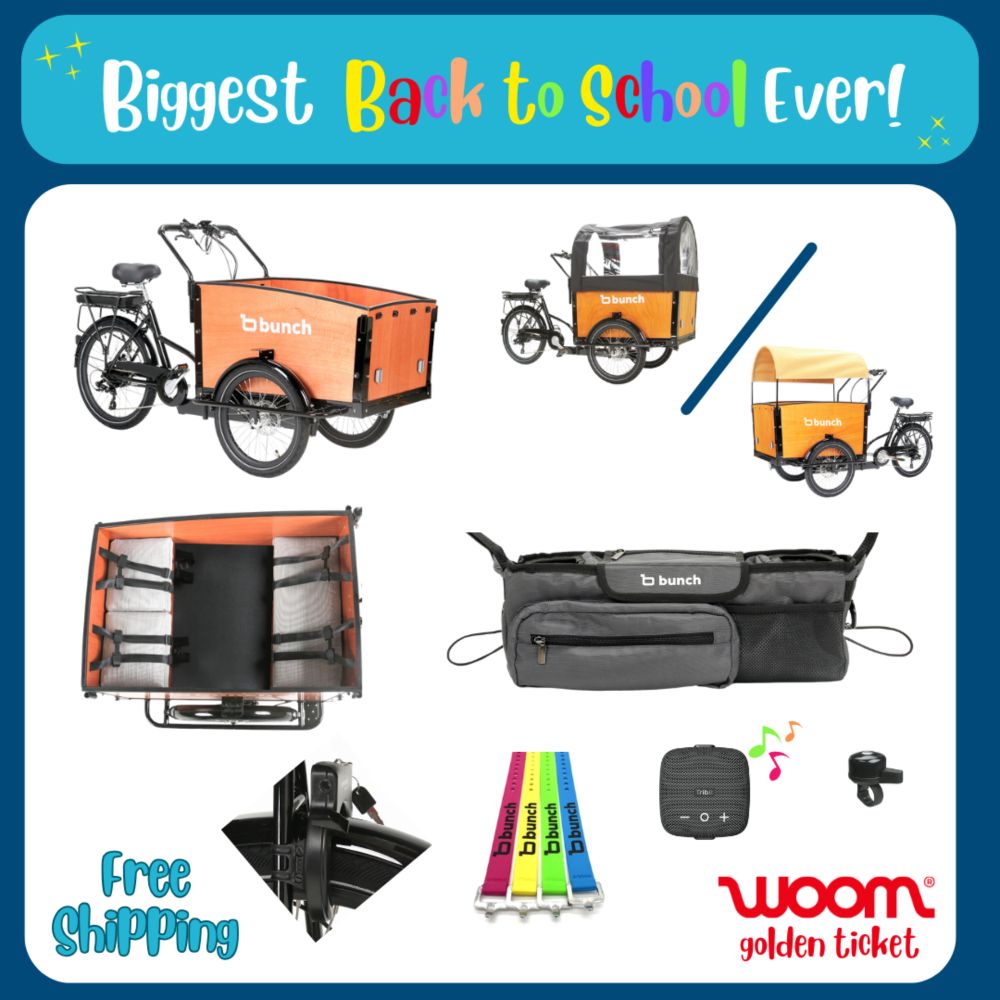 BACK TO SCHOOL SAVINGS: This package is FREE in your cart with your Bunch Bike! An electric cargo bike makes your morning routine magical - now save big on everything you need to make school dropoff e...
