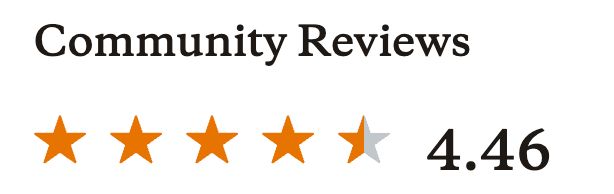 Community Reviews from Good Reads: 4.46 stars