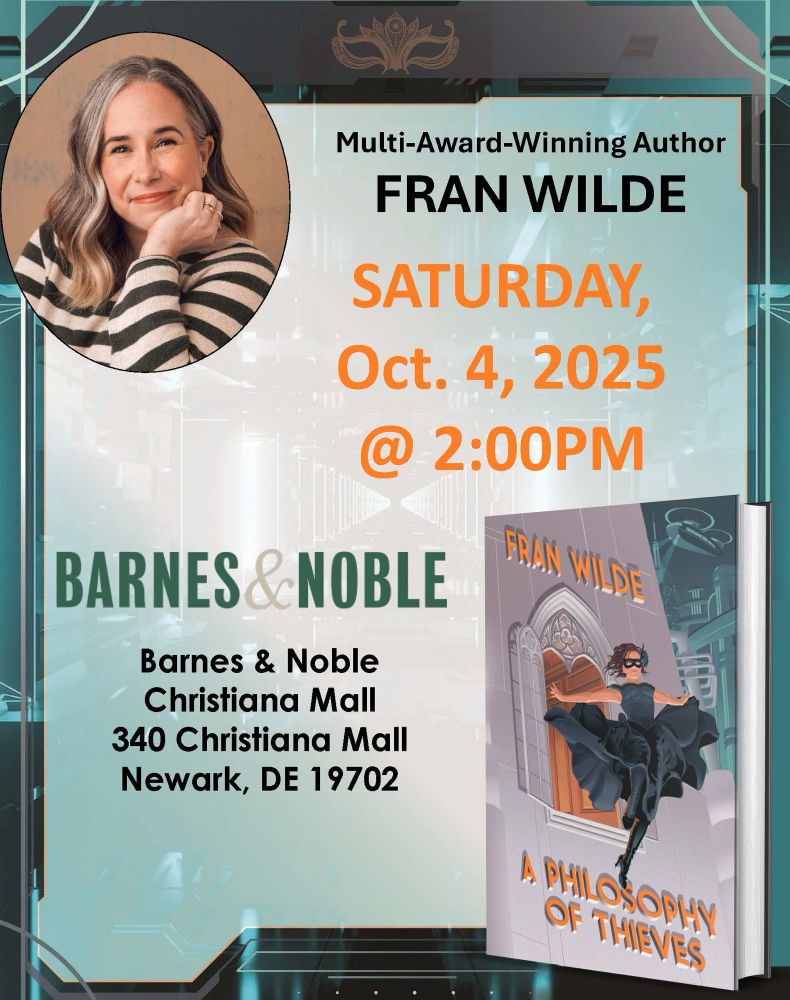 A PHILOSOPHY OF THIEVES at Christiana mall B&N 10/4 2pm