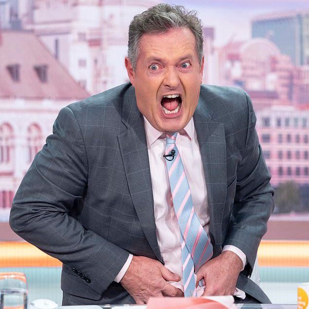 Piers Moron passing a kidney stone. 