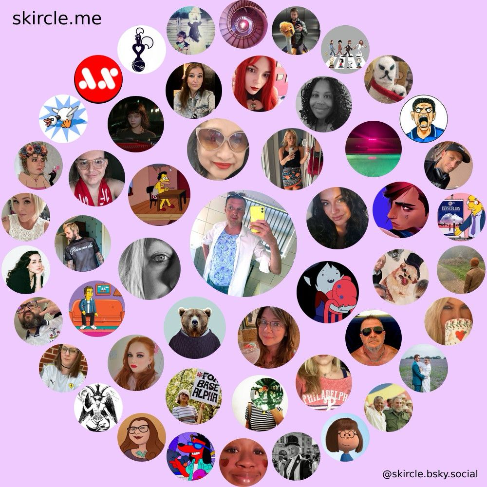 My face surrounded by other people’s faces. 