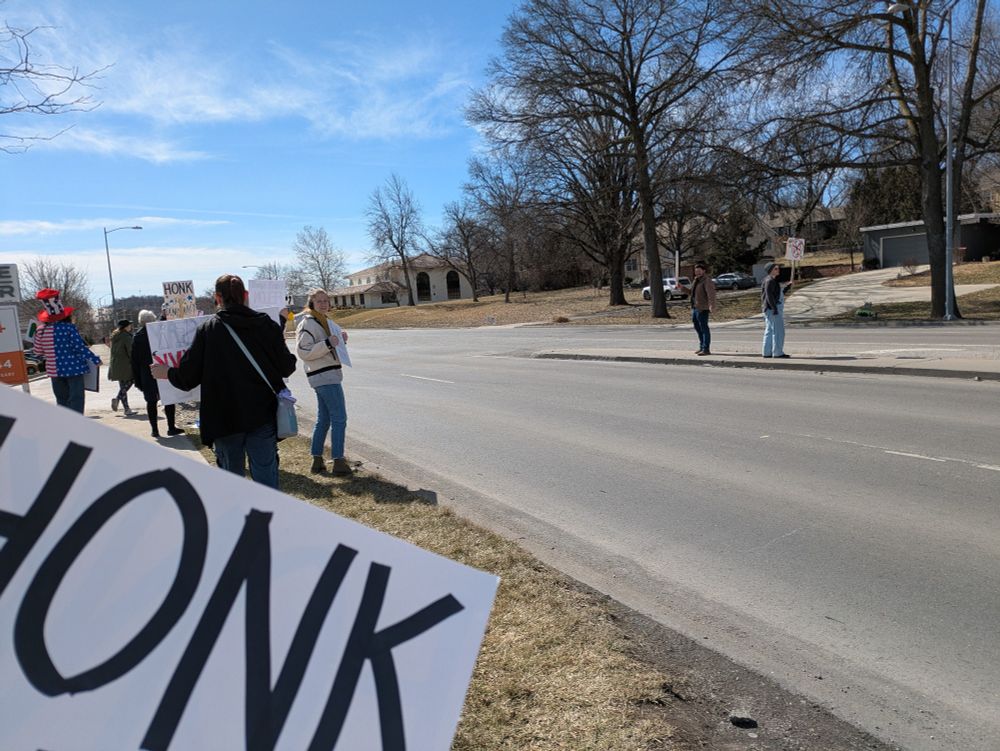 Protesters outside tesla 