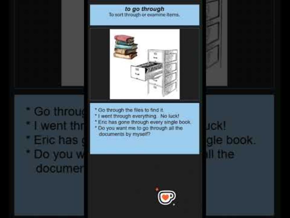'Go Through' | #PhrasalVerb | Organising the Home | Learn English | #englishgrammar  #eslteaching