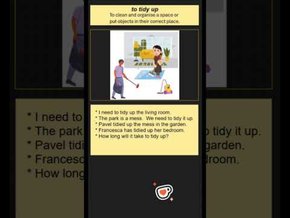 'Tidy Up' | #PhrasalVerb | Organising the Home | Learn English | #englishgrammar  #eslteaching