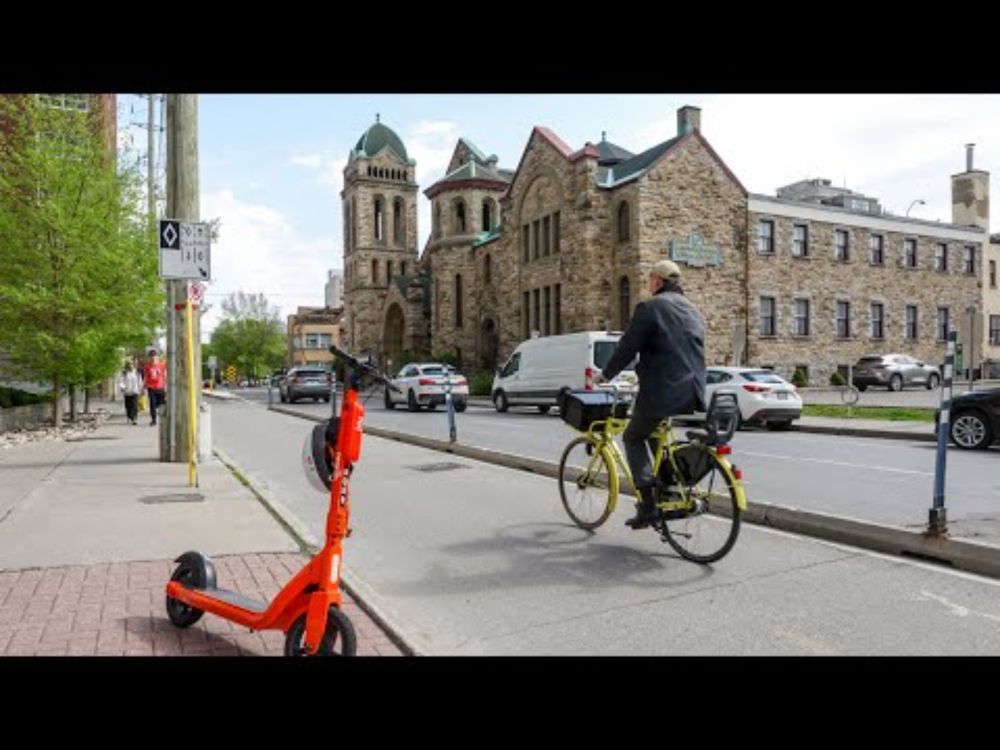 O'Connor Street Protected Bike Lane (Ottawa, ON - May 2024)