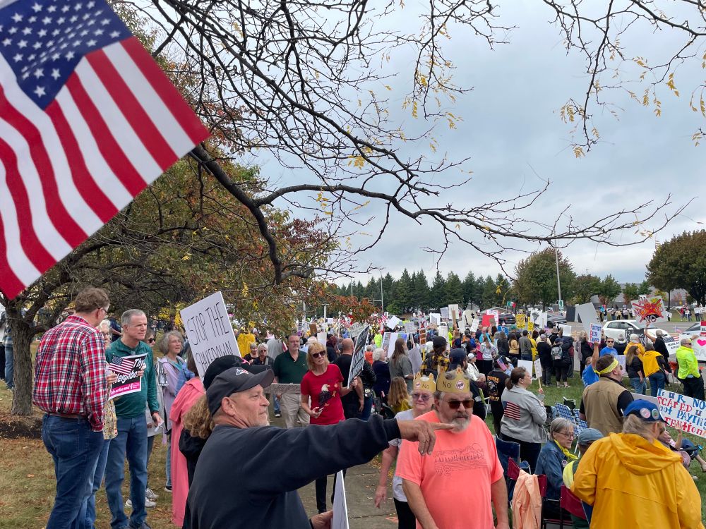 LARGE CROWD at No Kings Rally in Gurnee, IL
