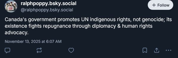 Delusional racist pretends Canada(a supporter of Israel) is not racist, 1/3