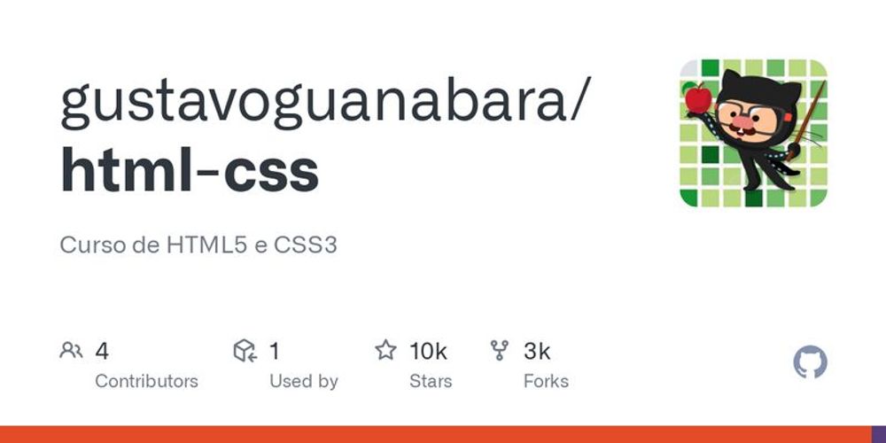 GitHub - gustavoguanabara/html-css: Curso de HTML5 e CSS3