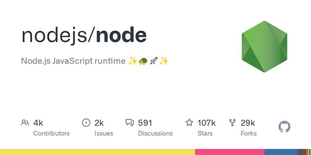 GitHub - nodejs/node: Node.js JavaScript runtime ✨🐢🚀✨