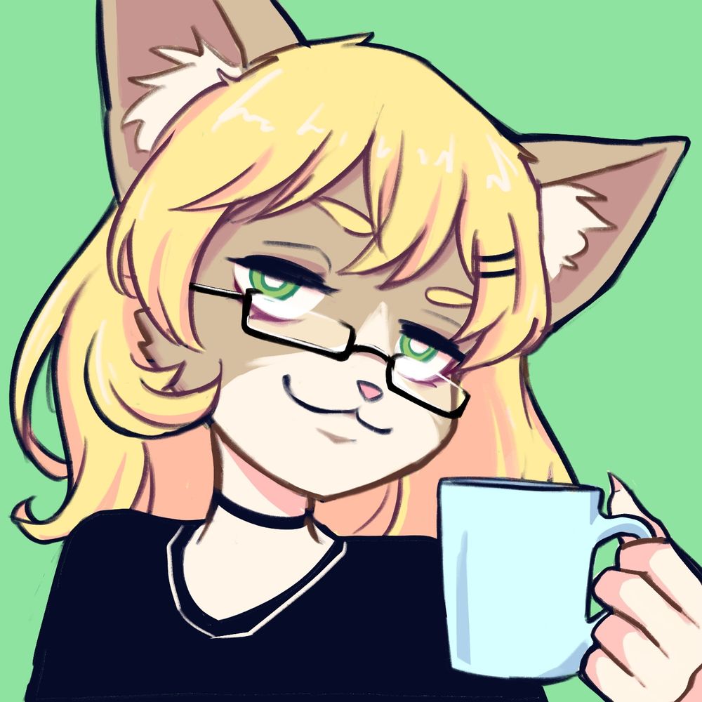 Anna stares at the camera with an extremely smug expression on her face. She holds a mug of your tears in her hand.

🎨 @ashleyloob.bsky.social