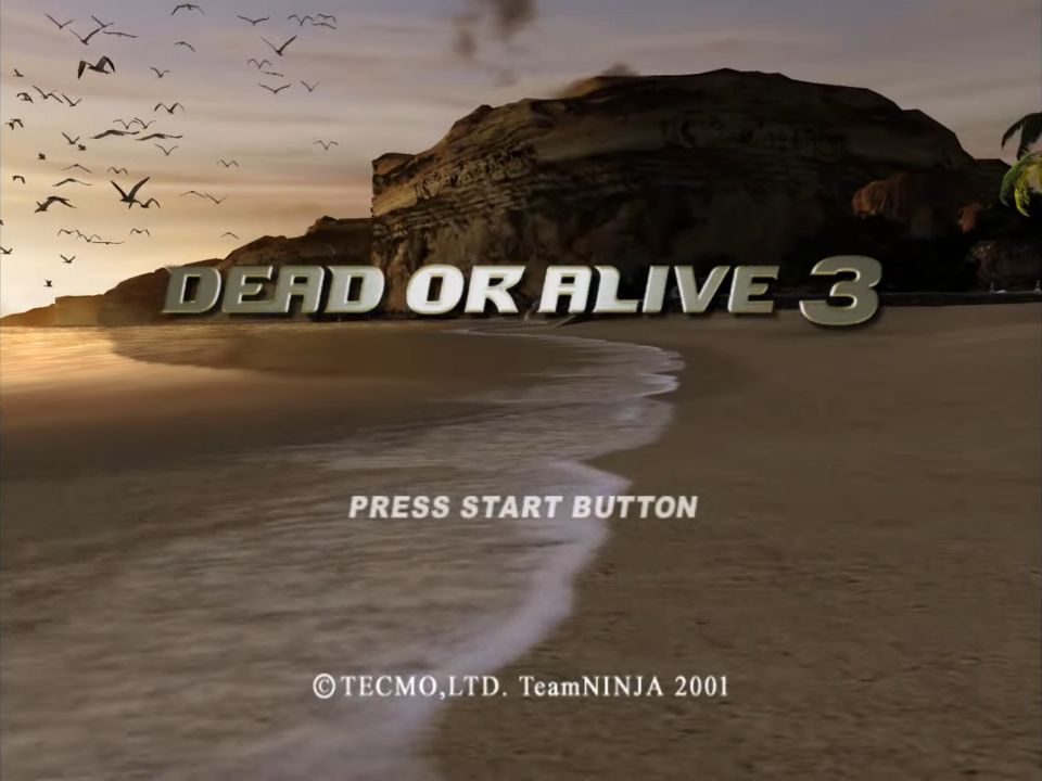 Tela título do jogo Dead Or Alive 3