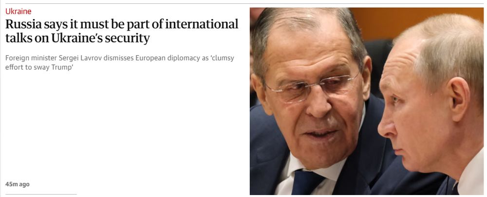 Guardian headline reading 