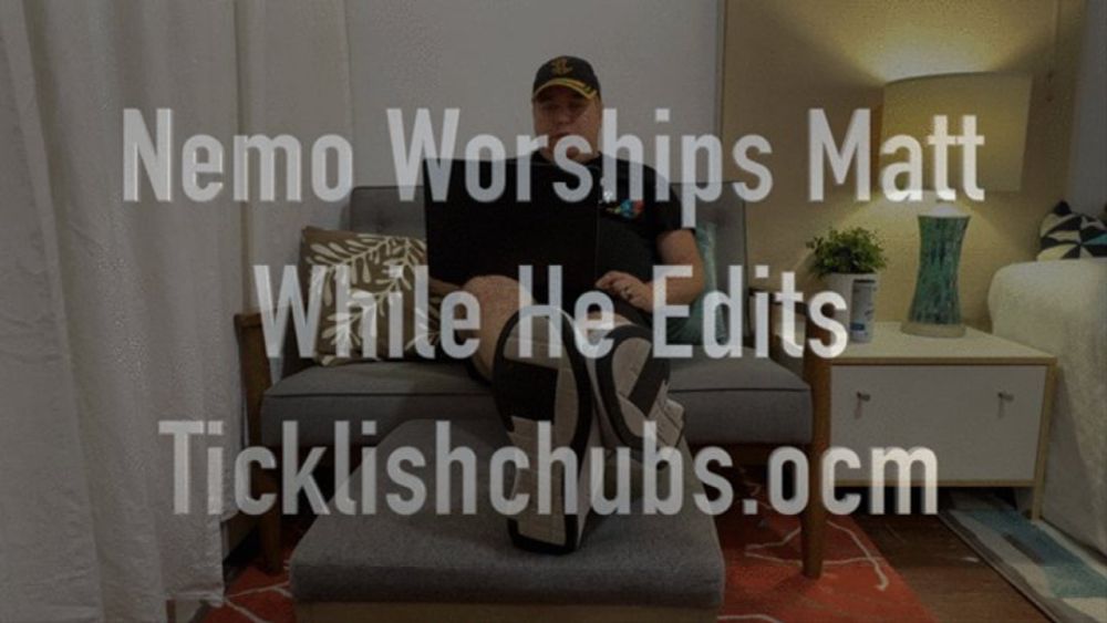 Nemo Worships Matt While He Edits | Clips4sale