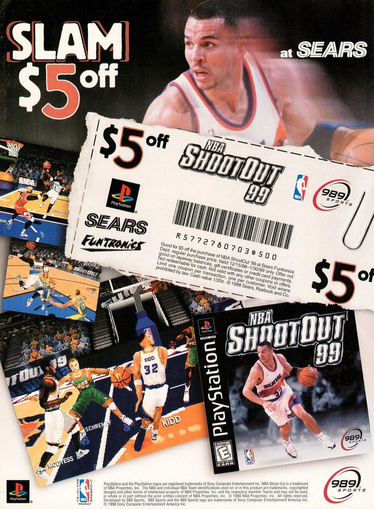 Official U.S. PlayStation Magazine #16, Jan '99 - $5 off 'NBA ShootOut '99' on the PlayStation.