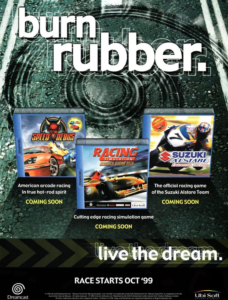 Live the dream with these racing games on Dreamcast.