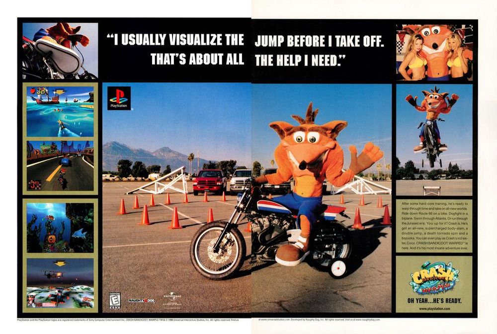 Landing is hard
'Crash Bandicoot: Warped'
PlayStation