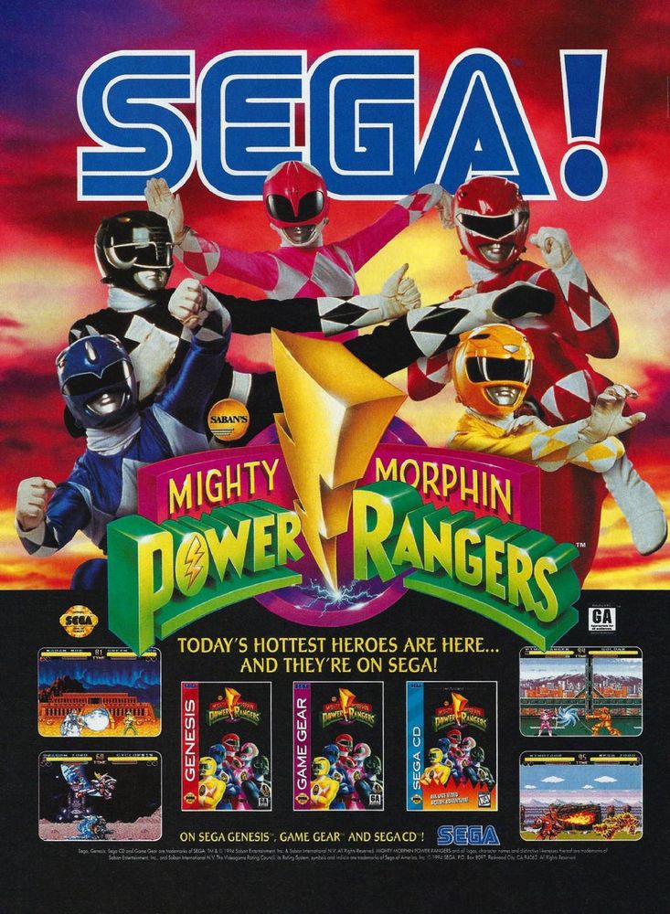 Go Go!
'Mighty Morphin Power Rangers'
Mega Drive / Game Gear