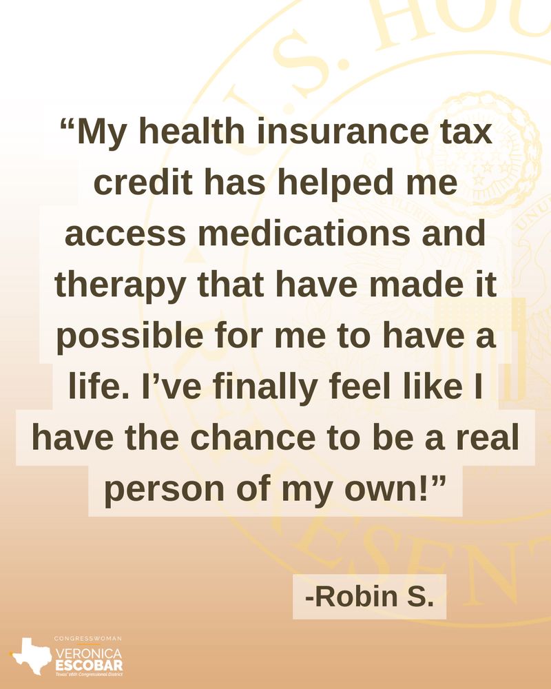 "My health insurance tax credit has helped me access medications and therapy that have made it possible for me to have a life. l've finally feel like I have the chance to be a real person of my own!"
-Robin S.
