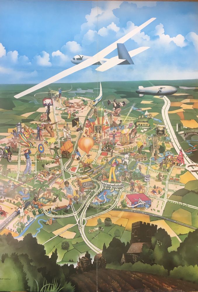 Drawing of Milton Keynes, 1970s