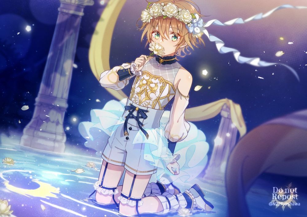 9/19は一見女の子みたいに可憐♡なレリエのお誕生日です🎂✨
ジャスミン（マツリカ）の花言葉は清浄無垢・柔和・私はあなたのもの
レリエはパーティ最年少ですが実は一番周りを良く見ていて内面も大人びています。
それ故本音を心に秘めたままでいることも。あと、もれなく過保護な兄が着いてきます。