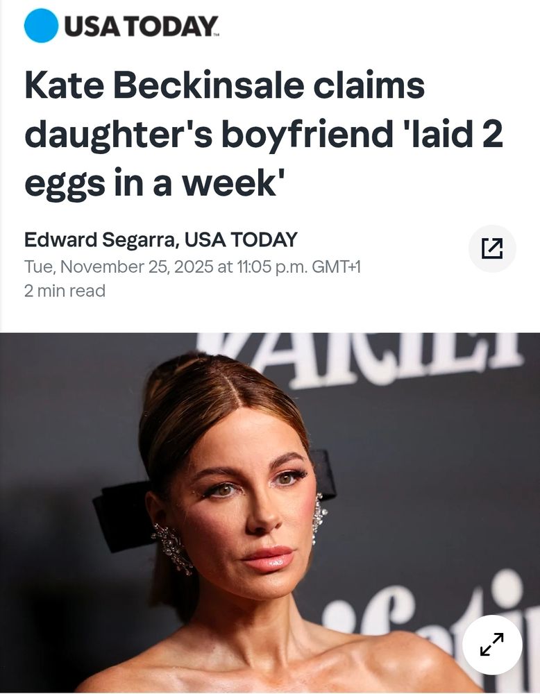 Kate Beckinsale claims daughter's boyfriend 'laid 2 eggs in a week'