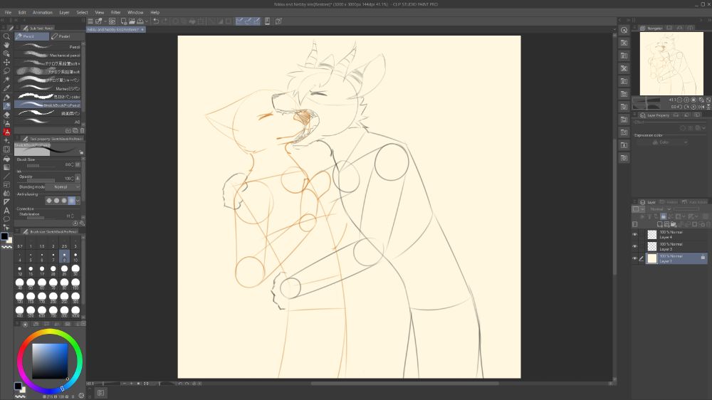 Tried a different pose for these two.