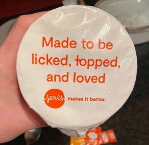 Made to be licked topped and loved