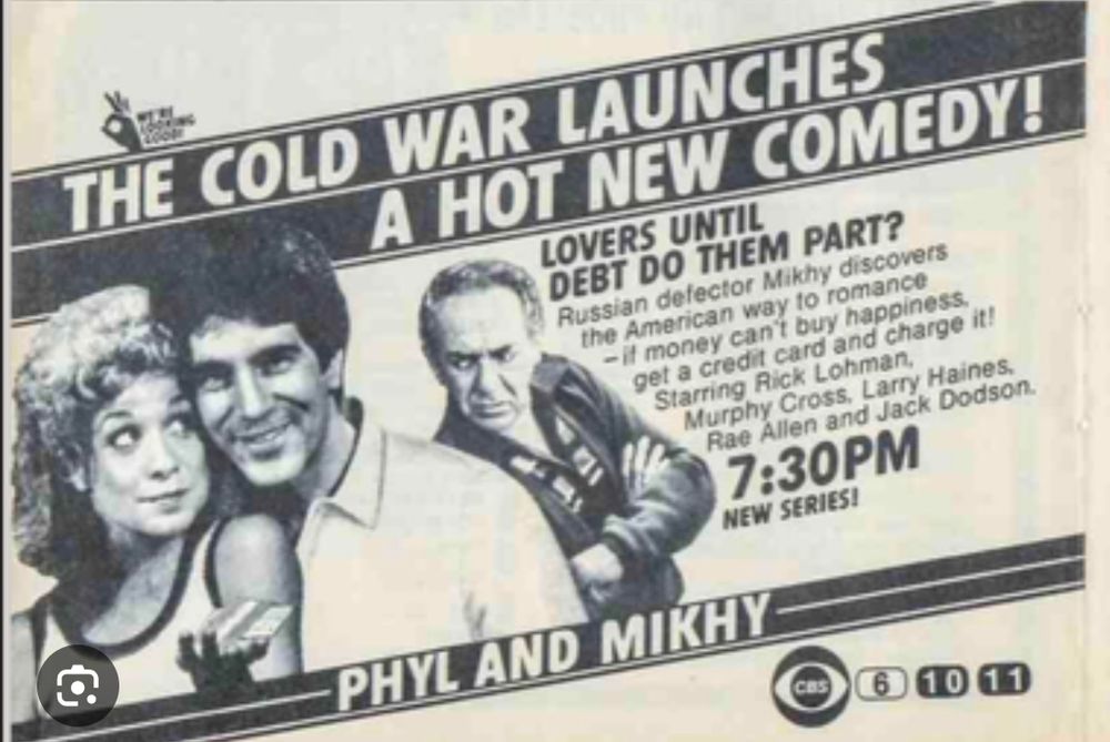 Newspaper ad for sitcom "Phyl and Mikhy." 