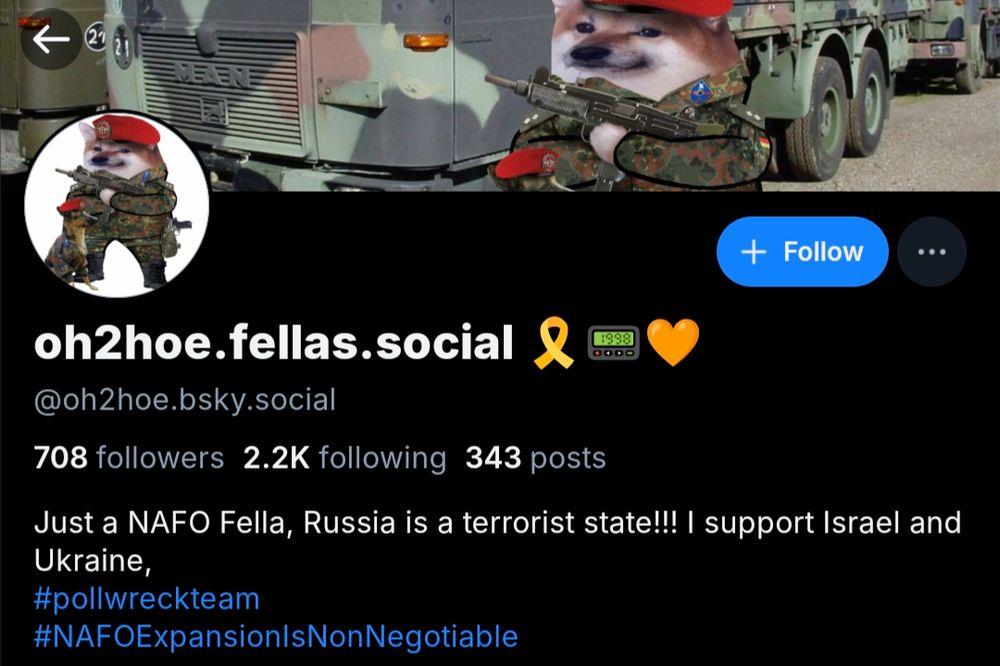 Screenshot of a BlueSky account. The account's name has emojis showing a pager next to a love heart, presumably indicating that they loved when Israel blew up pagers in Lebanon killing or injuring dozens of people in their vicinity.