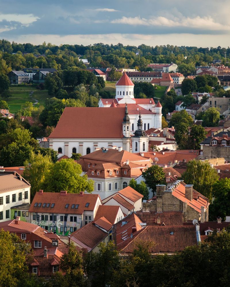 View of the Old Town from Gediminas Castle Tower in Vilnius, Lithuania