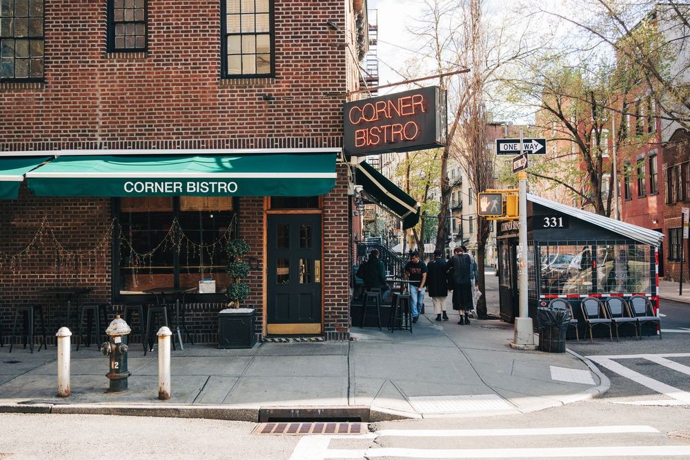 Corner Bistro vintage sign, West Village, Manhattan, New York