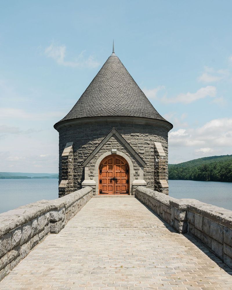 Saville Dam, at Barkhamsted Reservoir, in northern Connecticut