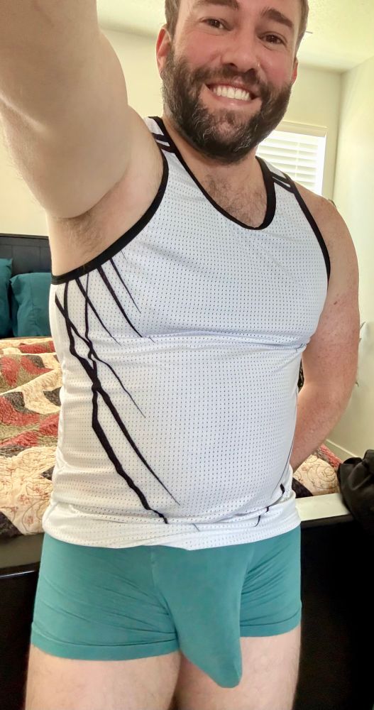 NSFW - my underwear bulge and a smile in color