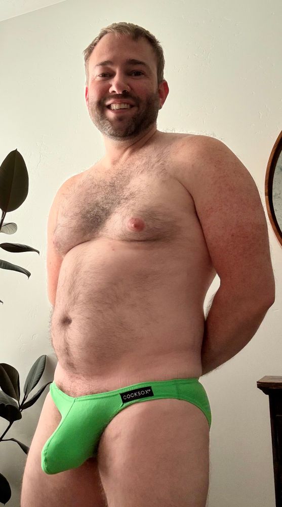NSFW - underwear bulge, hairy body