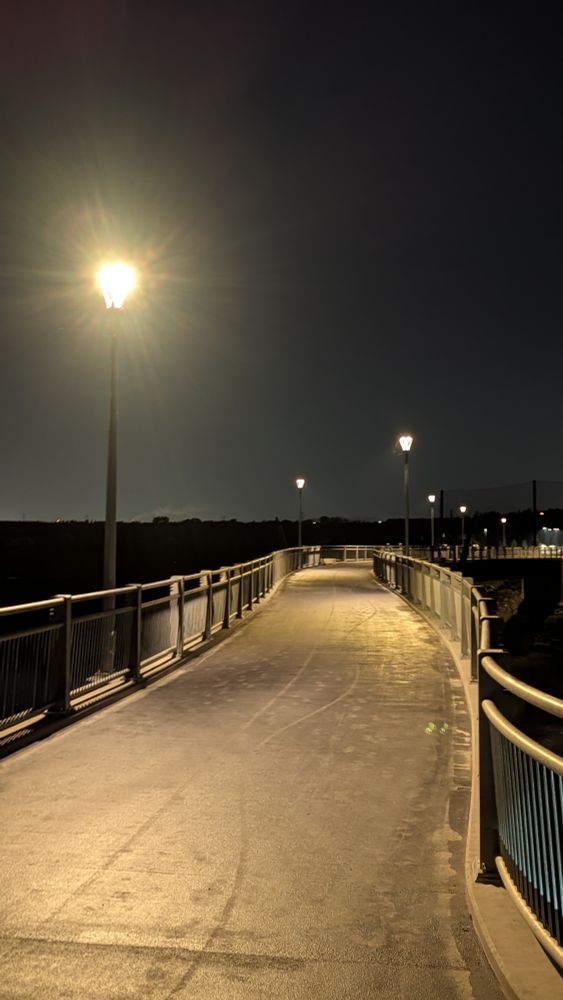 The new northeast footbridge is currently crossable.