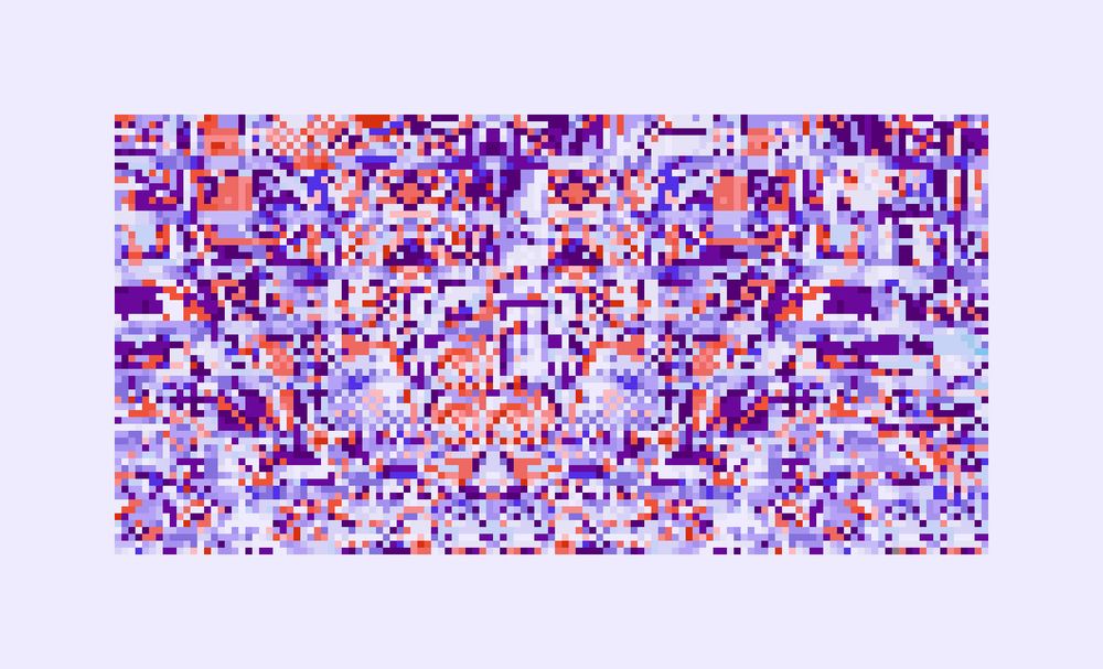 Abstract geometric art constructed from a ROM hack.