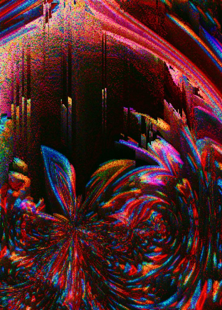 Abstract geometric art created by pixel sorting.