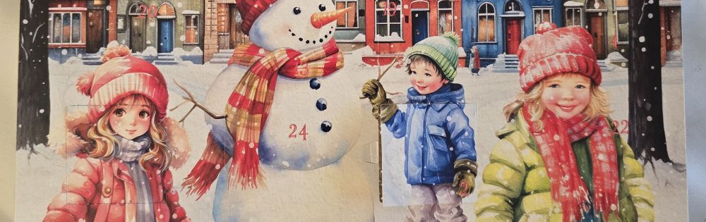 Crop of the advent calendar showing the two girls. The girl on the left is in an anime sort of style, where's the girl on the right is a more realistic style.

AI is so dumb.