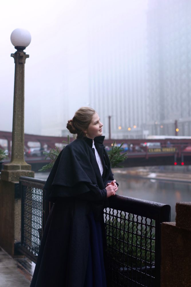 A side angle of the outfit. The hairstyle was also done by just doing a french braid and then pinning that up into a bun.