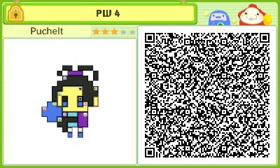 Pushmo User Level - QR code on the right and preview of the level on the left.