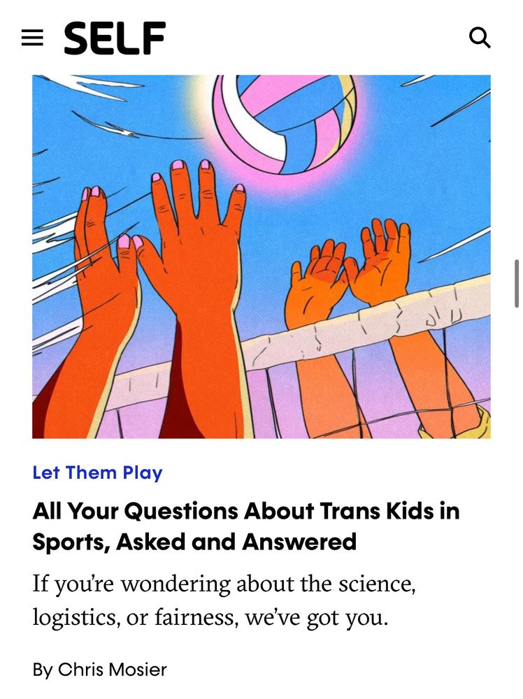SELF headline: All Your Questions About Trans Kids in Sports, Asked and Answered