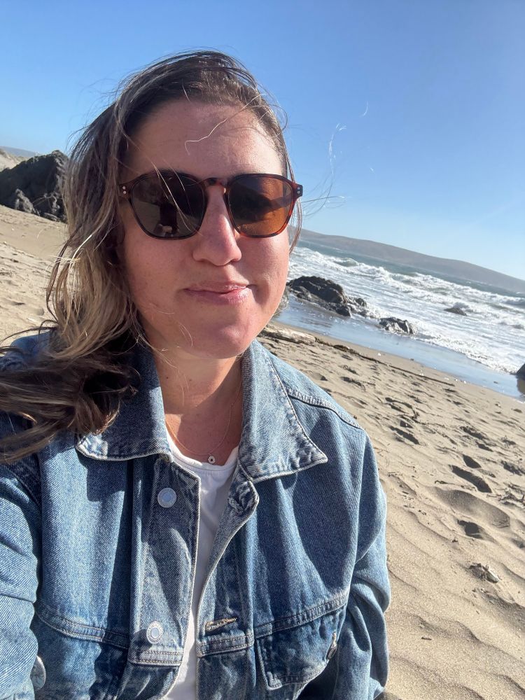 a selfie of me on a beach in california
