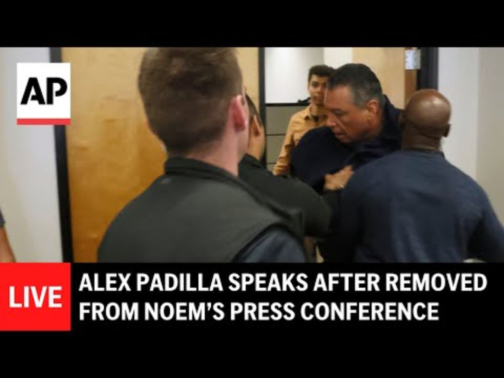 LIVE: Alex Padilla speaks after being removed from Kristi Noem’s press conference