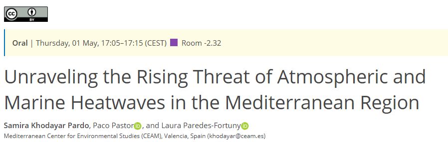 Abstract of the presentation at EGU25 next Thursday of our coordinator Samira Khodayar on the threat of atmospheric and marine heatwaves in the Mediterranean