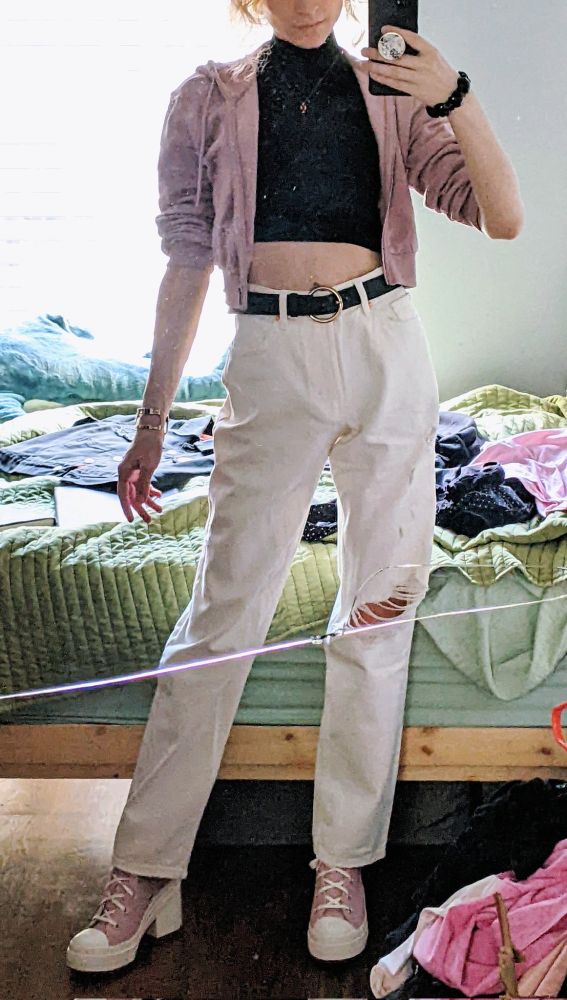 same selfie but standing straight towards the camera