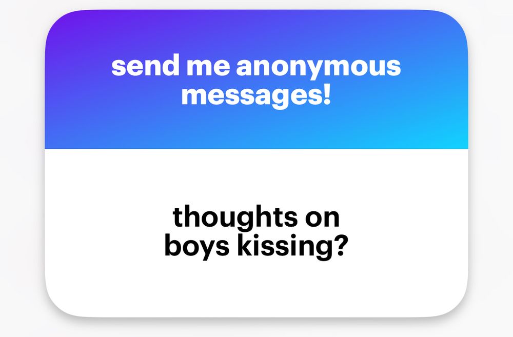 ngl “thoughts on boys kissing?”