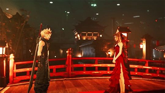 Claerith from FF7R 😭🤚 I love grumpy x sunshine trope.